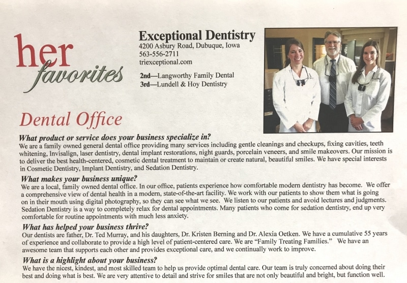 Dyersville Cosmetic Dentist Best Dubuque Dentist